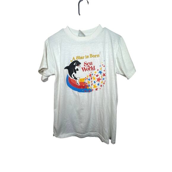 Vintage 1984 Orca Exhibit Promotional T-Shirt White Size Large 42-44 - Picture 1 of 8